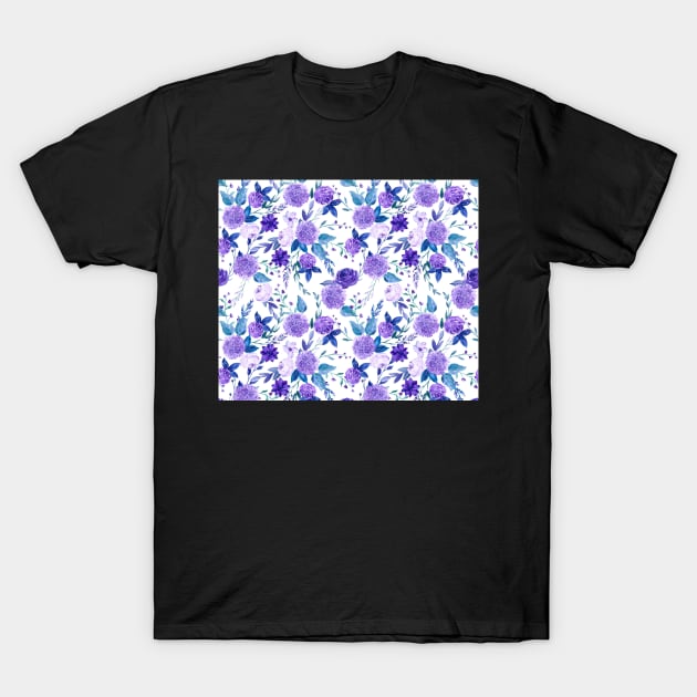 Purple Roses T-Shirt by GlowstickDesign